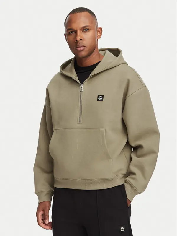 HUGO HUGO Majica dugih rukava Dabinhood 50563019 Bež Oversize