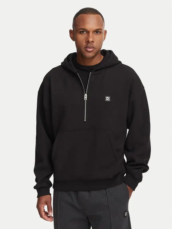 HUGO HUGO Majica dugih rukava Dabinhood 50563019 Crna Oversize