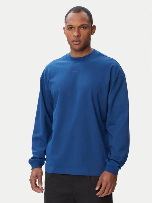 HUGO HUGO Majica dugih rukava Daposo 50511029 Plava Relaxed Fit