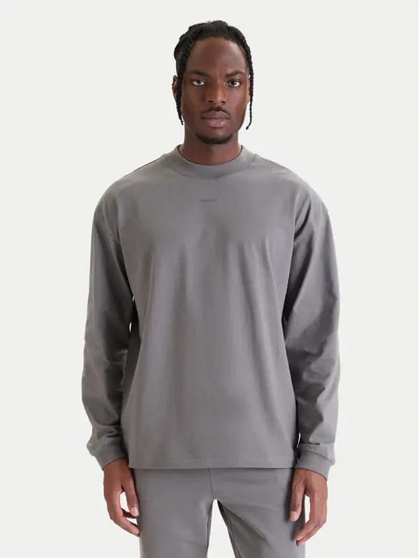 HUGO HUGO Majica dugih rukava Daposo 50511029 Siva Relaxed Fit
