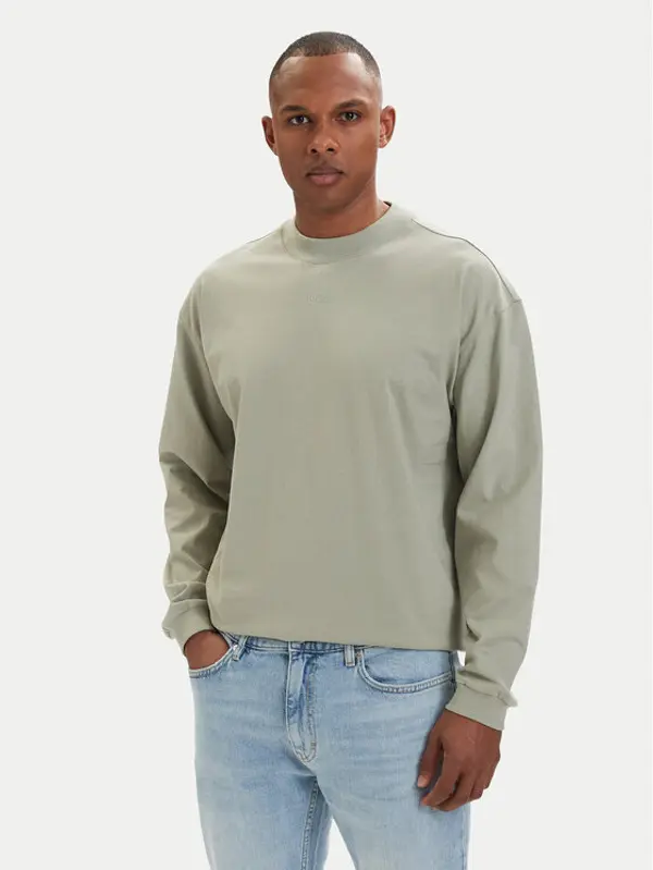 HUGO HUGO Majica dugih rukava Daposo 50511029 Svijetlo zelena Relaxed Fit