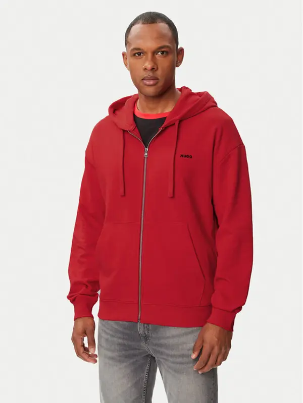 HUGO HUGO Majica dugih rukava Dapozip 50548651 Crvena Relaxed Fit