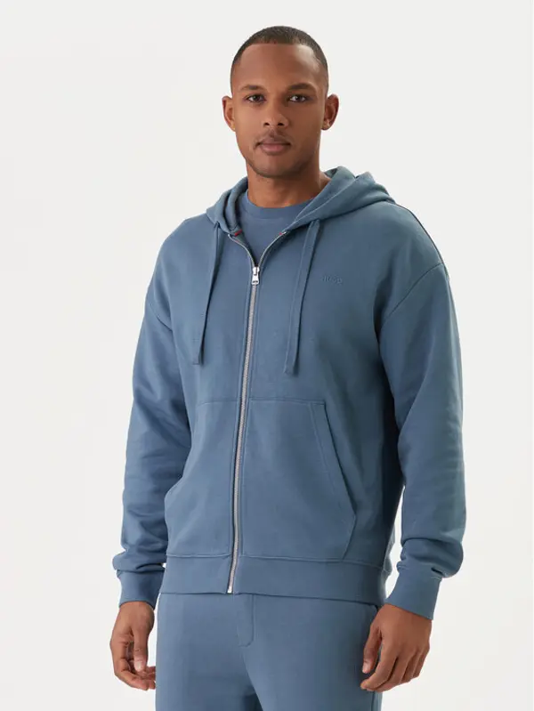 HUGO HUGO Majica dugih rukava Dapozip 50548651 Plava Relaxed Fit