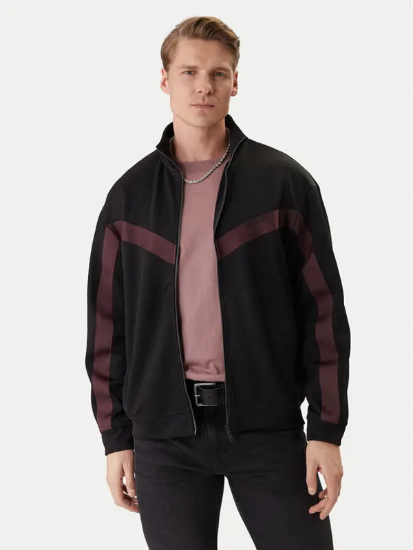 HUGO HUGO Majica dugih rukava Darti 50549418 Crna Relaxed Fit