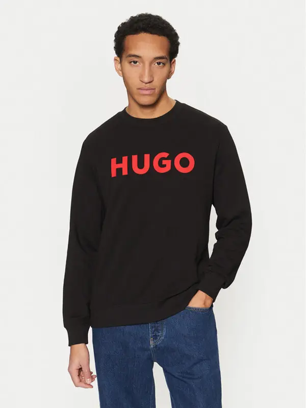 HUGO Hugo Majica dugih rukava Dem 50477328 Crna Regular Fit