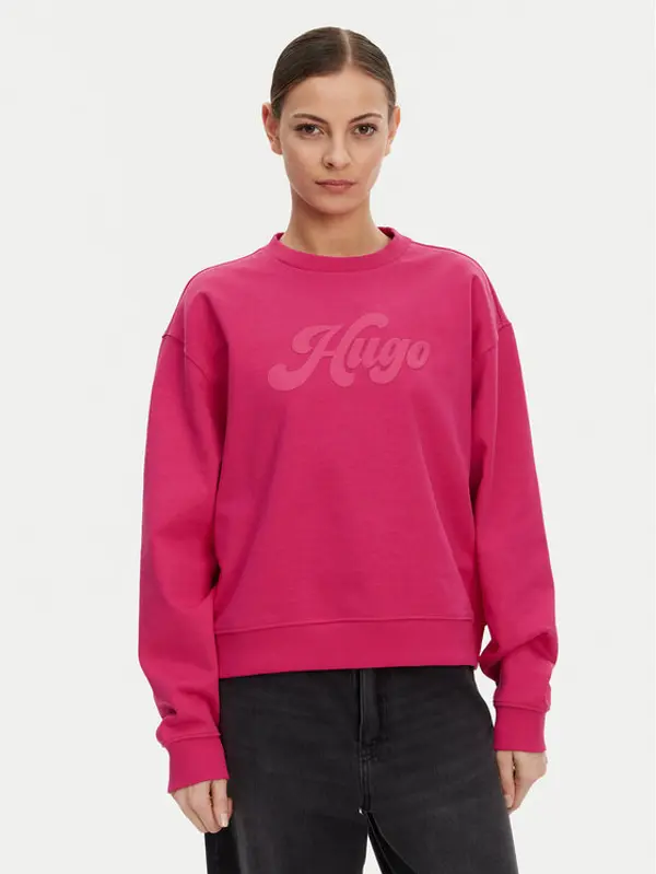 HUGO HUGO Majica dugih rukava Deroxina 50541169 Ružičasta Relaxed Fit