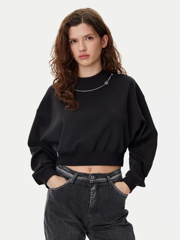 HUGO HUGO Majica dugih rukava Dewita 50530446 Crna Oversize