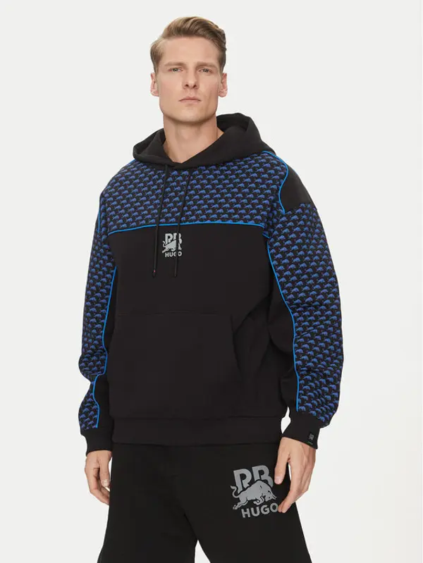 HUGO HUGO Majica dugih rukava Dilverston_RB 50542808 Crna Regular Fit