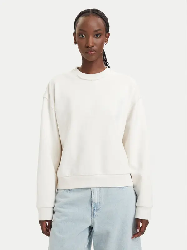 HUGO HUGO Majica dugih rukava Dismoolie B 50566506 Krem Relaxed Fit