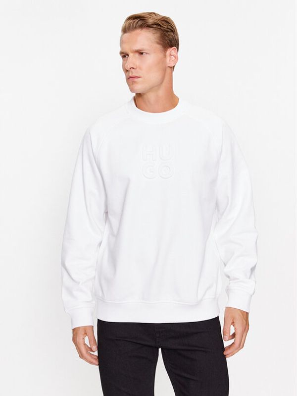 Hugo Hugo Majica dugih rukava Dumbkin 50496640 Bijela Relaxed Fit