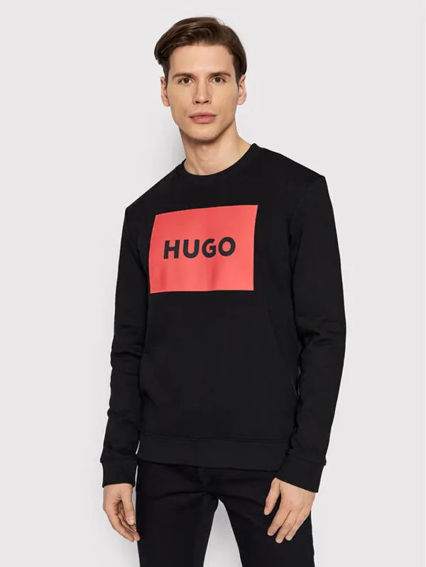 HUGO Hugo Majica dugih rukava Duragol222 50467944 Crna Regular Fit