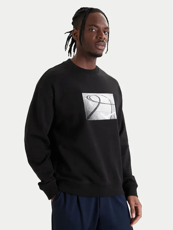 HUGO HUGO Majica dugih rukava Dweel 50558389 Crna Relaxed Fit