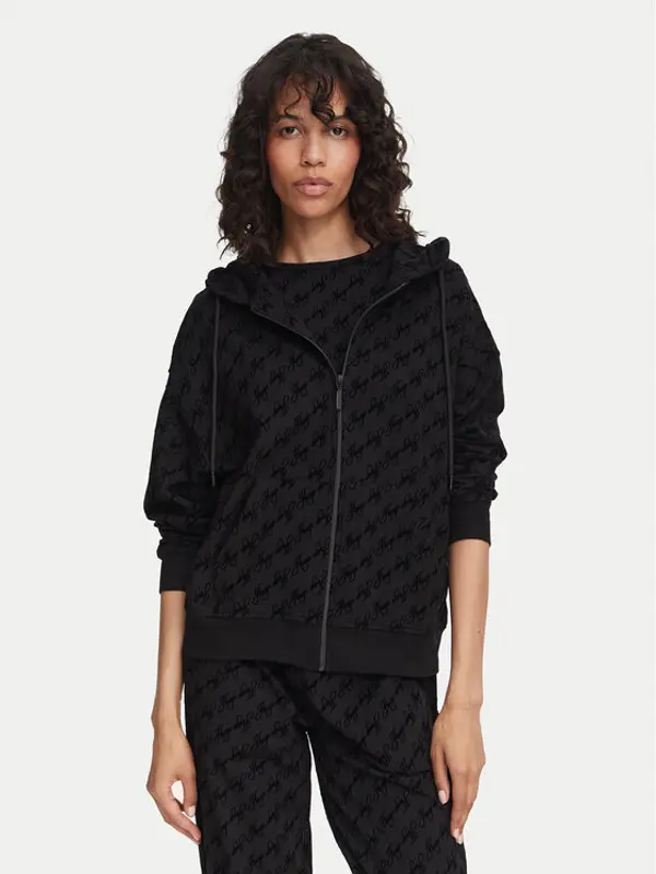HUGO HUGO Majica dugih rukava Flokky 50566669 Crna Relaxed Fit