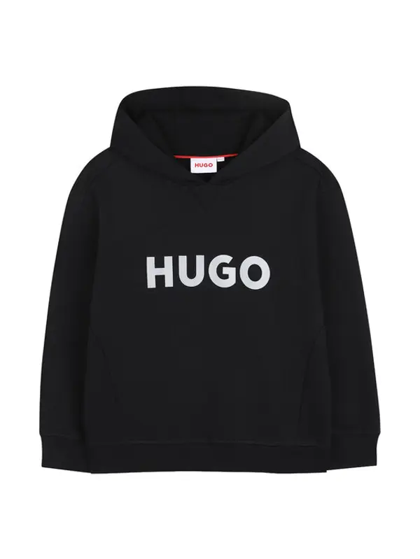 HUGO HUGO Majica dugih rukava G01007 D Crna Regular Fit