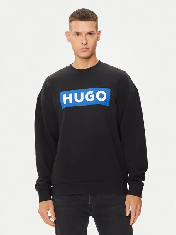 HUGO Hugo Majica dugih rukava Niero 50522375 Crna Regular Fit