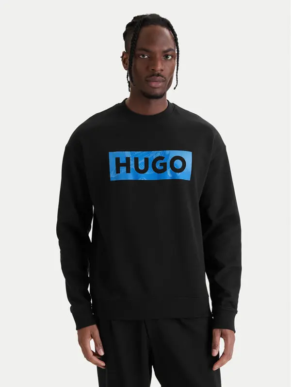 HUGO HUGO Majica dugih rukava Nixalien 50560053 Crna Regular Fit
