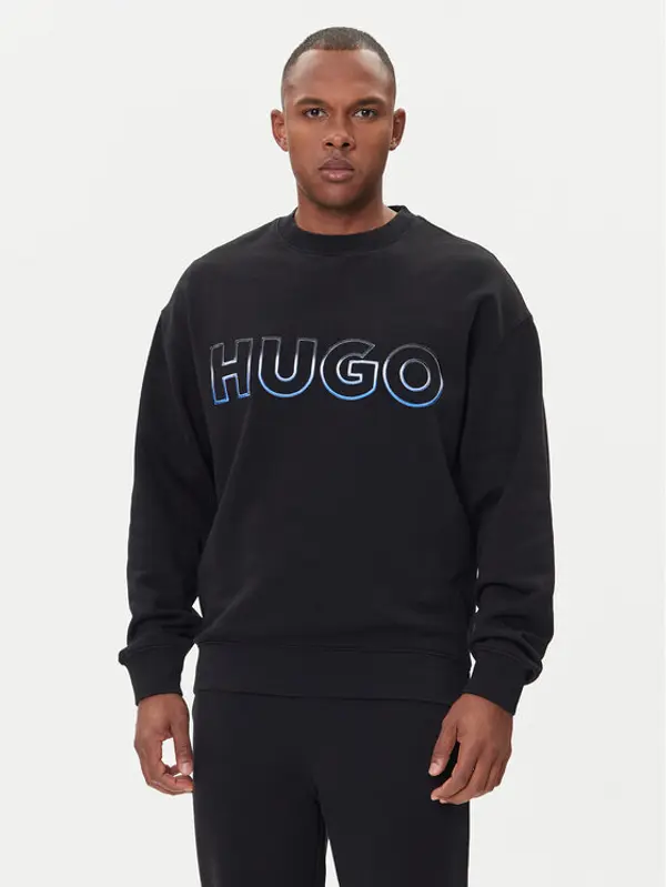 HUGO HUGO Majica dugih rukava Nogocrew 50549148 Crna Regular Fit