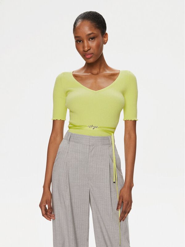 Hugo Hugo Majica Simble 50514288 Žuta Slim Fit