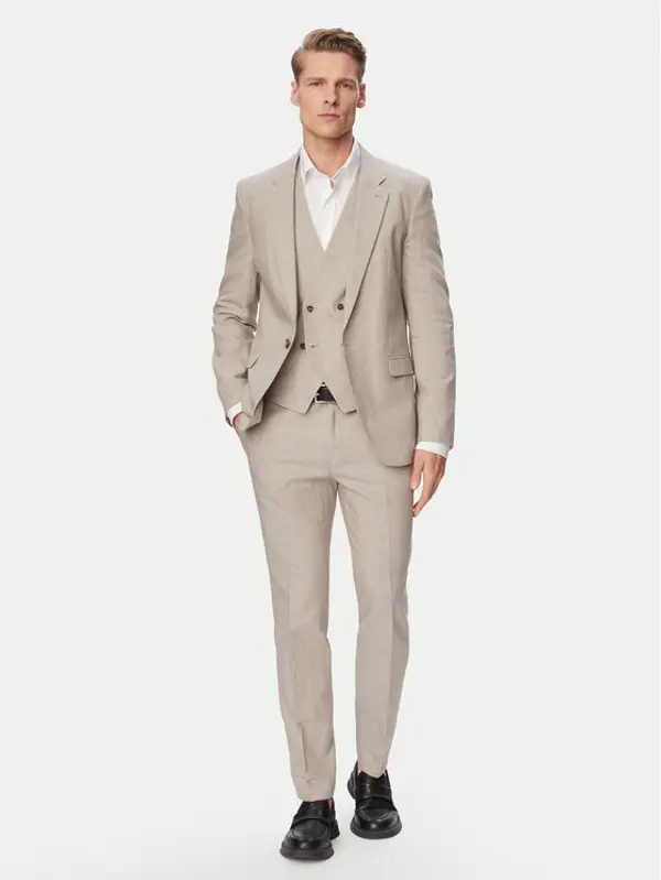 HUGO HUGO Odijelo Arti/Hesten242V1X 50559671 Bež Extra Slim Fit