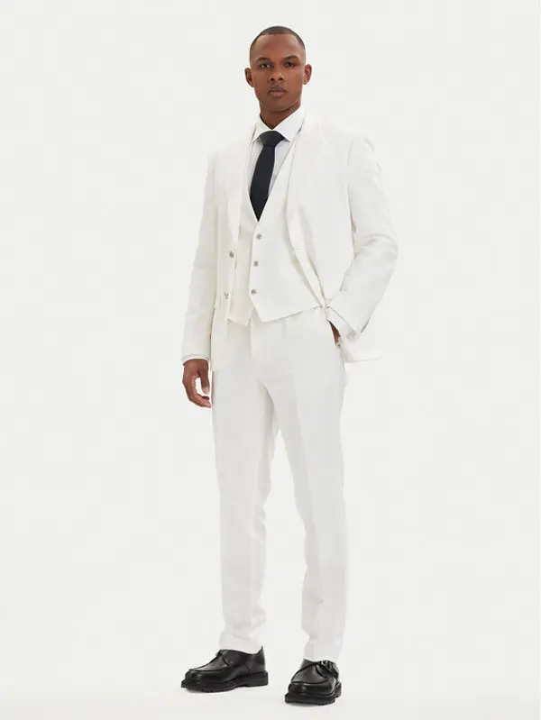 HUGO HUGO Odijelo Henry 50559672 Krem Slim Fit