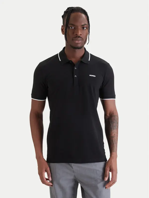 HUGO HUGO Polo Dinoso222 50467344 Crna Slim Fit