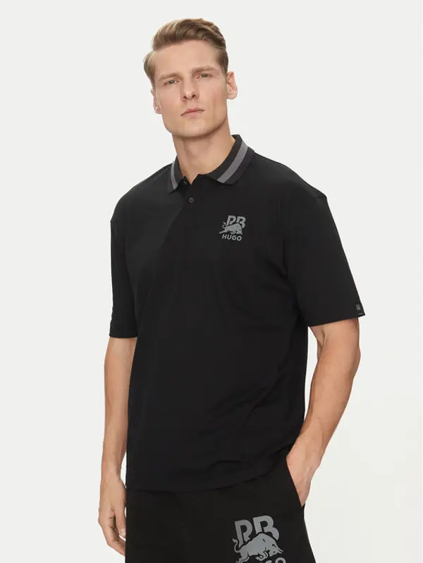 HUGO HUGO Polo Dodac_RB 50542748 Crna Regular Fit