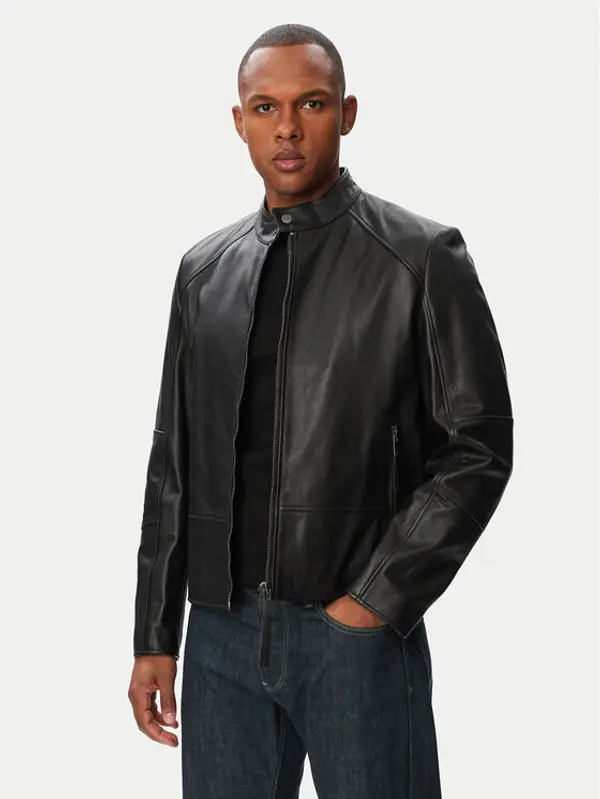 HUGO HUGO Prijelazna jakna Likos 50564039 Crna Slim Fit