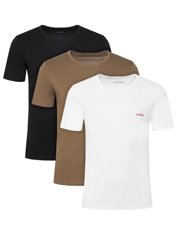 HUGO HUGO Set t-shirt majica﻿ Rn Triplet P 50532811 Crna Regular Fit
