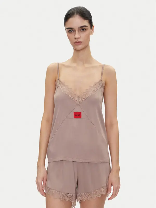 HUGO HUGO Spavaćiće Red Label Lace_Cami 50531653 Smeđa Regular Fit
