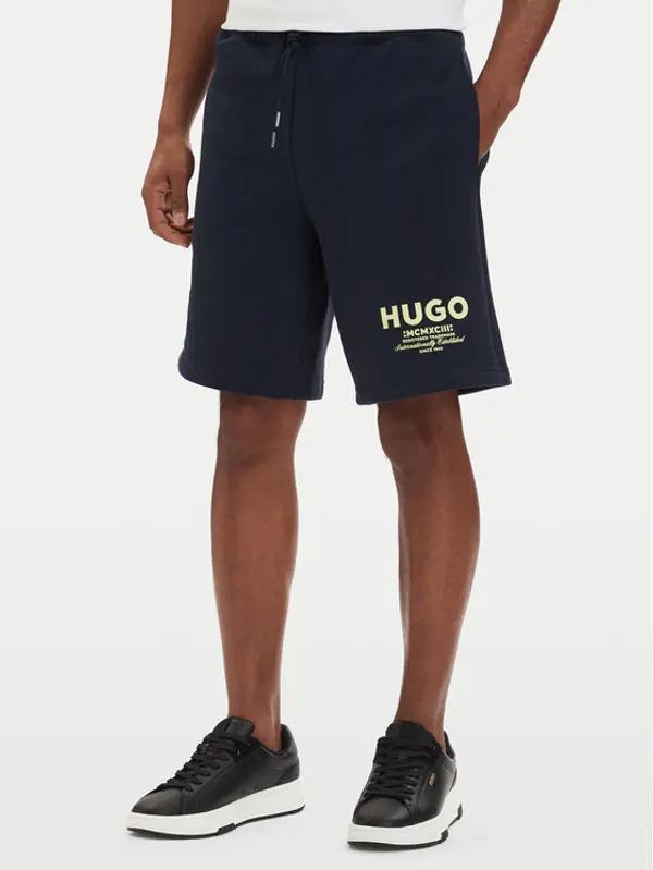 HUGO HUGO Sportske kratke hlače Nomario 50510728 Tamnoplava Loose Fit