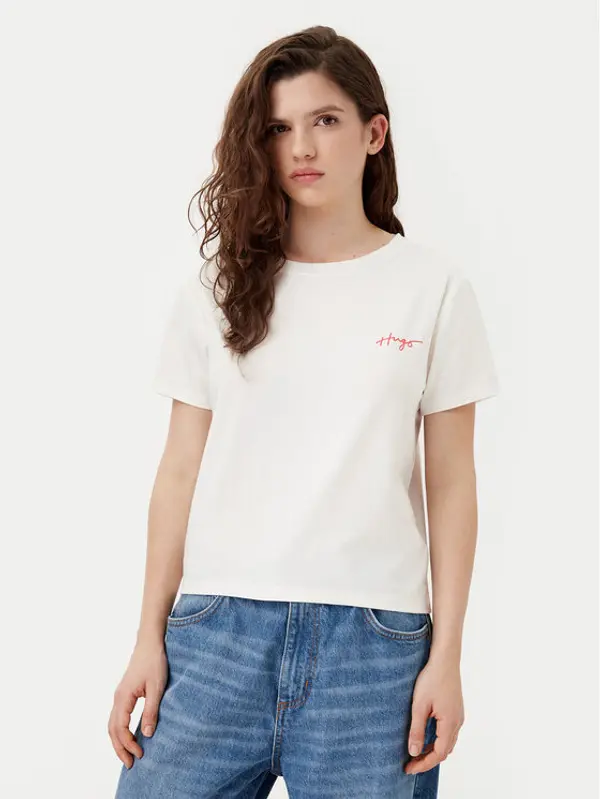 HUGO HUGO T-shirt 50534300 Bež Regular Fit