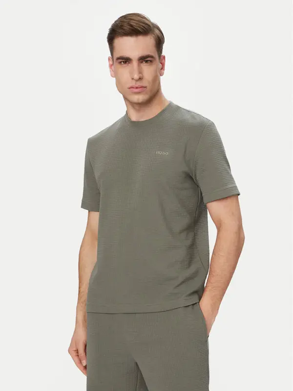 HUGO HUGO T-shirt Austin 50532011 Tamno zelena Regular Fit