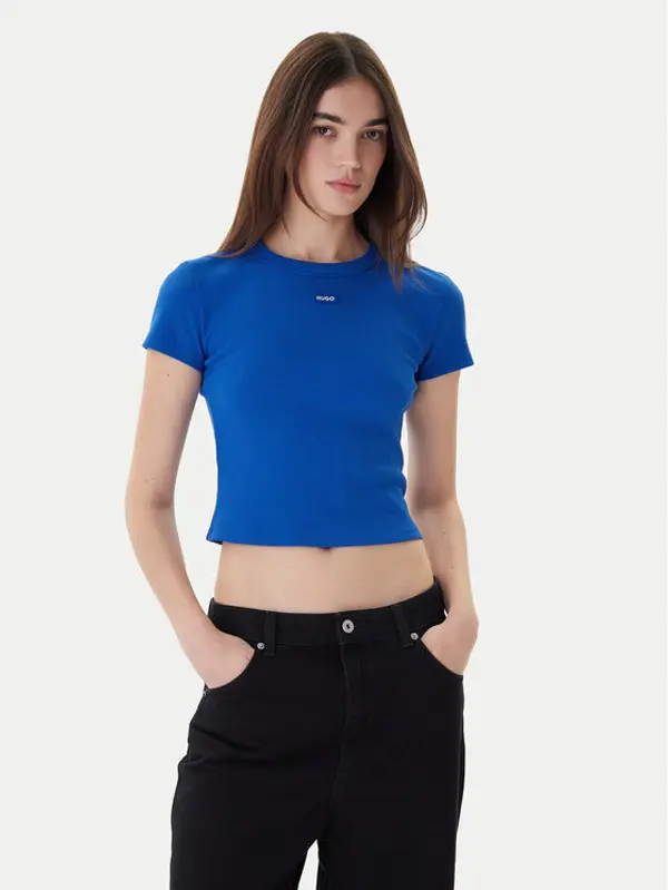 HUGO Hugo T-shirt Baby 50510749 Plava Slim Fit