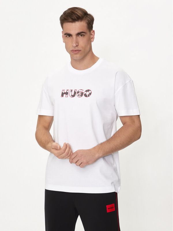 Hugo Hugo T-shirt Camo Logo 50514969 Bež Regular Fit