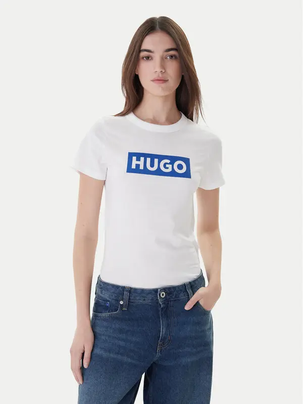 HUGO HUGO T-shirt Classic 50510772 Bijela Slim Fit