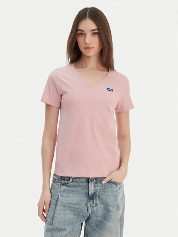 HUGO HUGO T-shirt Classic 50513667 Ružičasta Slim Fit