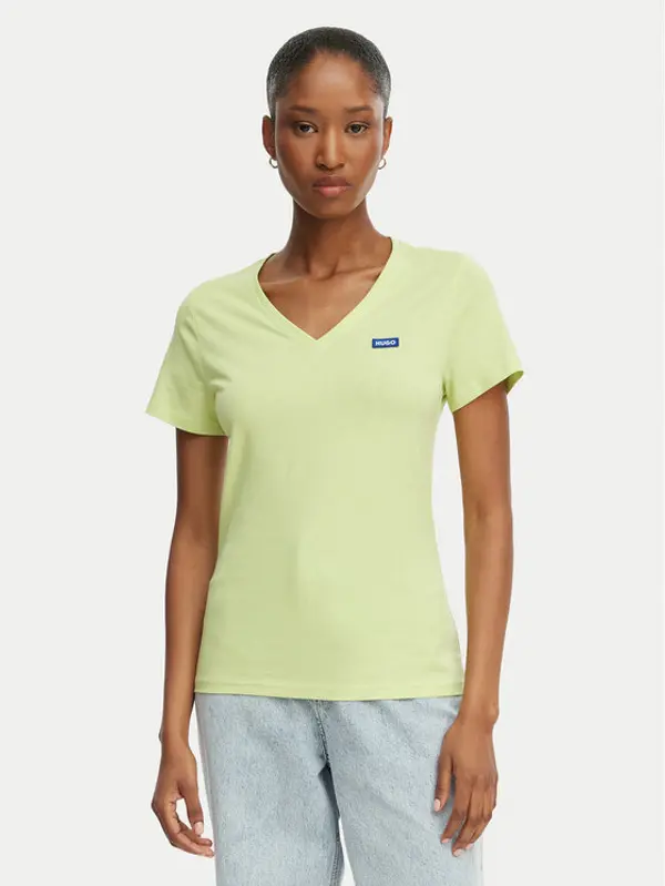 HUGO HUGO T-shirt Classic 50513667 Svijetlo zelena Slim Fit