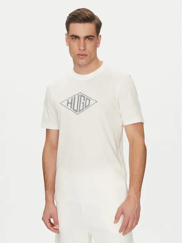 HUGO HUGO T-shirt Dalendi 50534934 Écru Regular Fit
