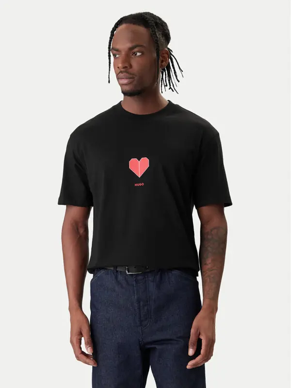 HUGO HUGO T-shirt Dalentin 50553429 Crna Relaxed Fit