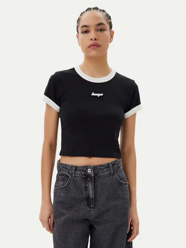 HUGO HUGO T-shirt Dalia 50537476 Crna Slim Fit