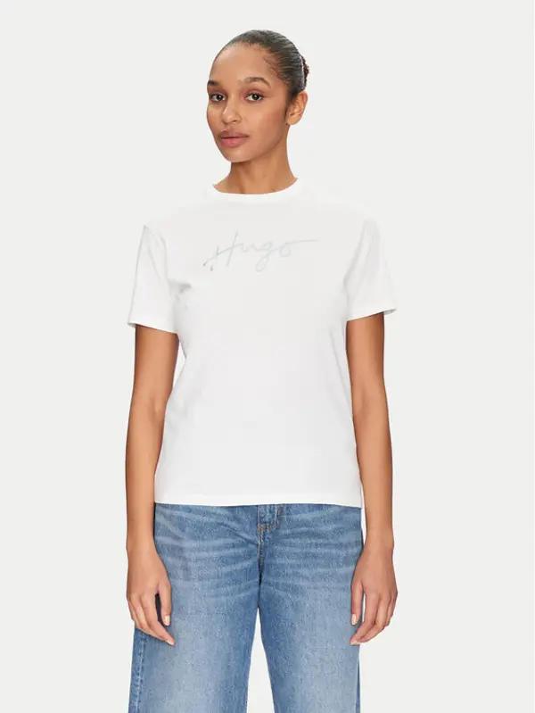 HUGO HUGO T-shirt Damacia 50535491 Bijela Regular Fit