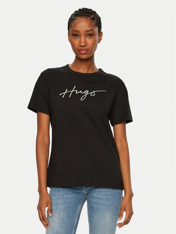 HUGO HUGO T-shirt Damacia 50535491 Crna Regular Fit