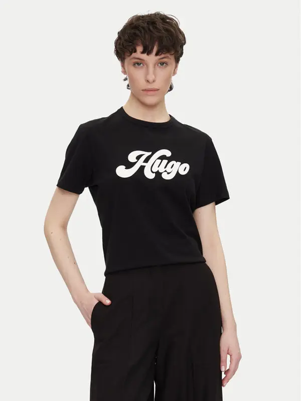 HUGO HUGO T-shirt Damacia_4 50539101 Crna Regular Fit