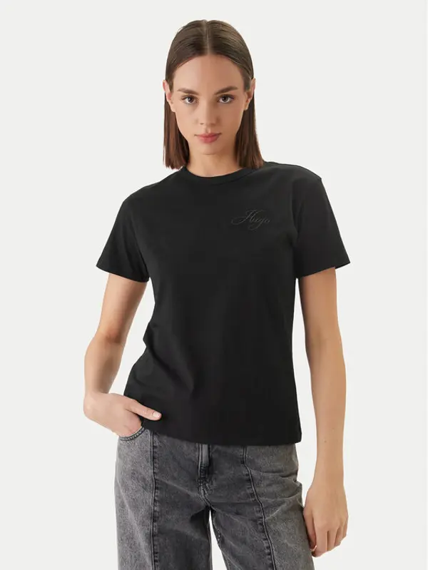 HUGO HUGO T-shirt Damacia_7 50561233 Crna Regular Fit