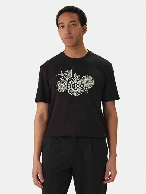 HUGO HUGO T-shirt Dangen 50558415 Crna Relaxed Fit