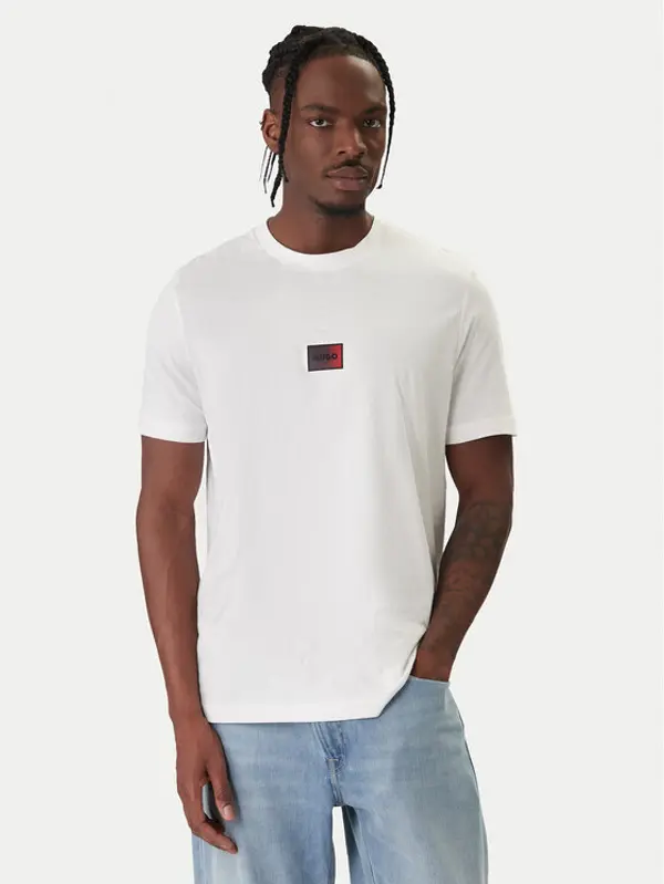 HUGO HUGO T-shirt Danotie 50553124 Écru Regular Fit