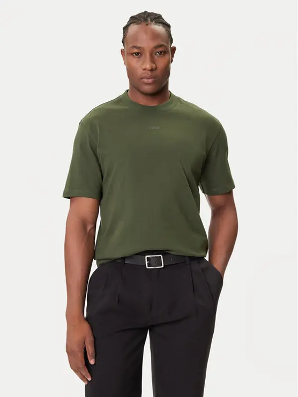 HUGO HUGO T-shirt Dapolino 50488330 Zelena Relaxed Fit