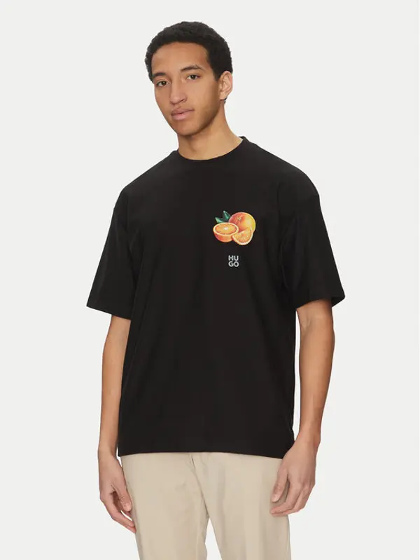 HUGO HUGO T-shirt Dartiee 50537576 Crna Oversize