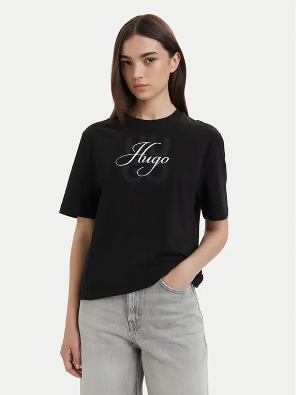 HUGO HUGO T-shirt Dashire_5 50566678 Crna Relaxed Fit