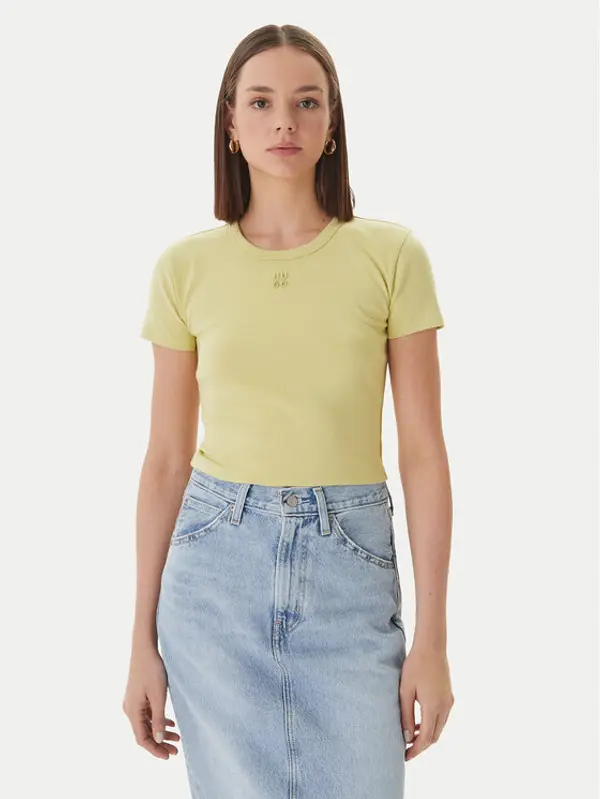 HUGO HUGO T-shirt Delanor 50512000 Bež Slim Fit